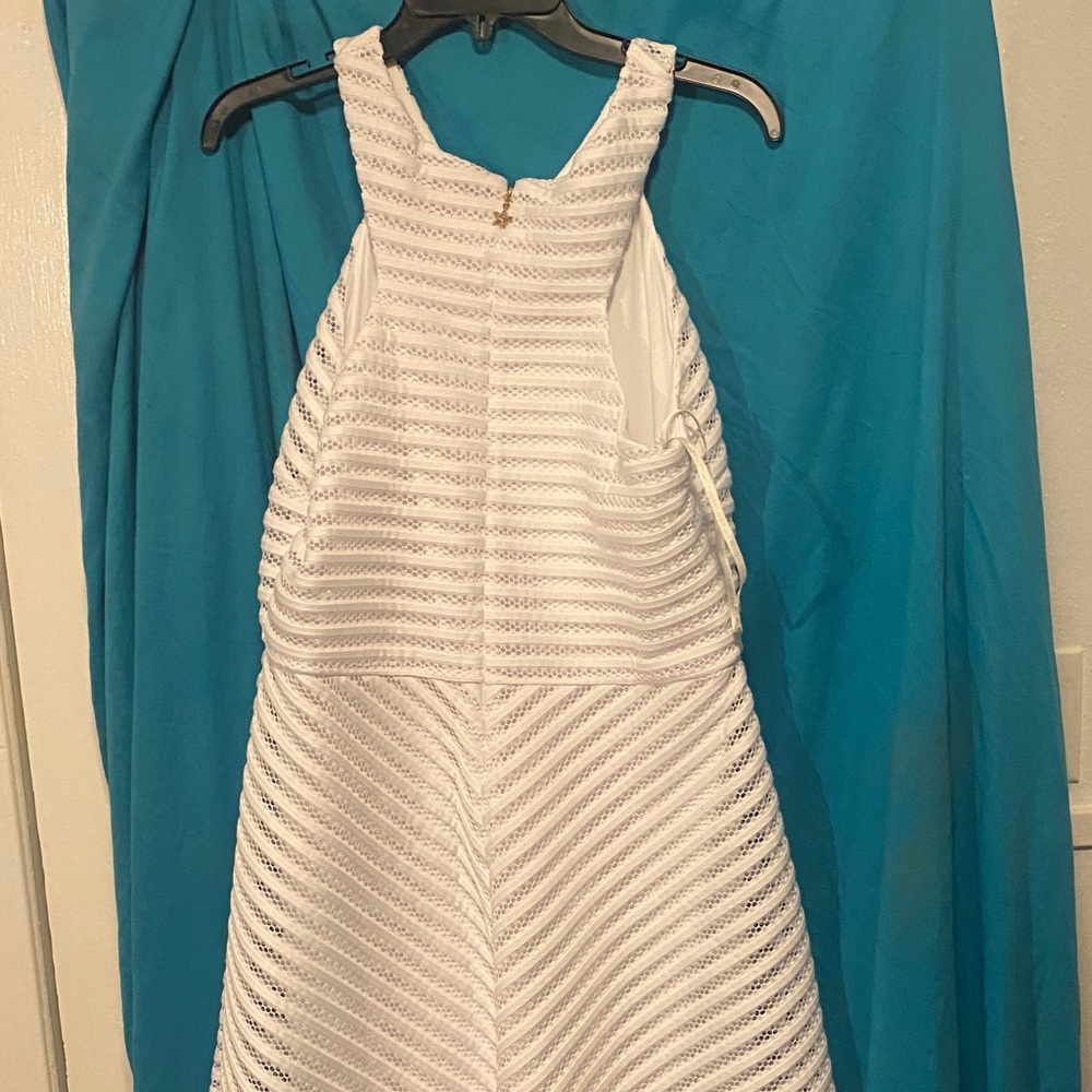 Lilly Pulitzer White Textured Backless Dress